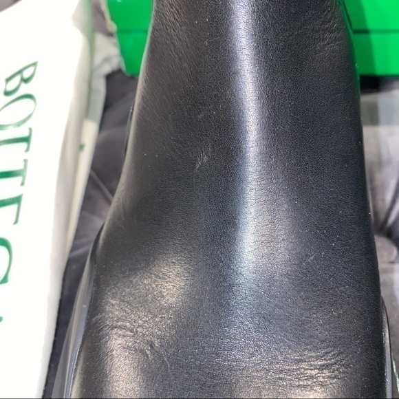 New Size 39 Bottega Veneta Tire Ankle Boots Black Green - Picture 5 of 9